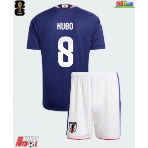 Japón Takefusa Kubo #8 Primera Equipación Niños Mundial 2026 Manga Corta (+ Pantalones cortos)